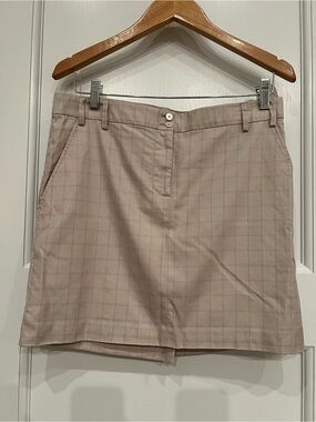 TSE Beige Plaid Skirt